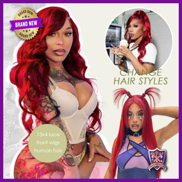 20 Inch Human Hair Wig HD Lace Frontal Body Wave Pre Plucked Baby Hair main image 5